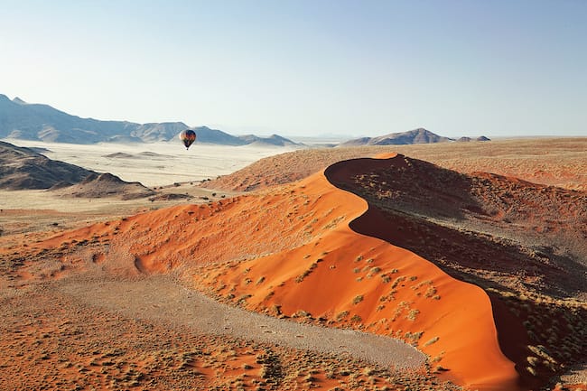 kulala desert lodge sossusvlei dune hot air ballooning namibia safari