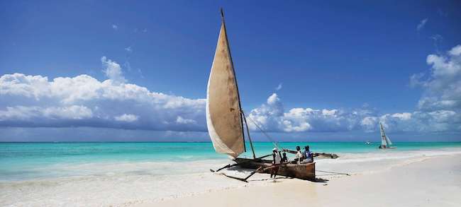 dhow on beach